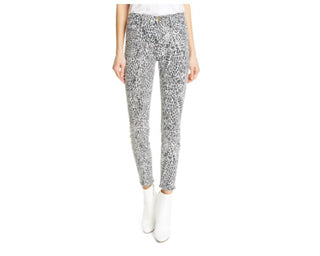 Frame - Frame Denim Le Skinny Jeans Noir Multi Animal Print Denim