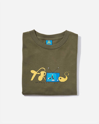 Frog Skateboards - Camiseta masculina de manga curta Television Skater