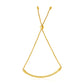 14k Yellow Gold Smooth Curved Bar and Lariat Style Bracelet
