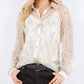 Paparazzi - Lace Sheer Long Sleeve Shirt - Unlined
