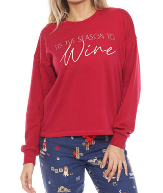 Pj Salvage - Blusa feminina "Tis The Season To Wine"
