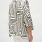 Joseph Ribkoff - Satin Geometric Print Boxy Top
