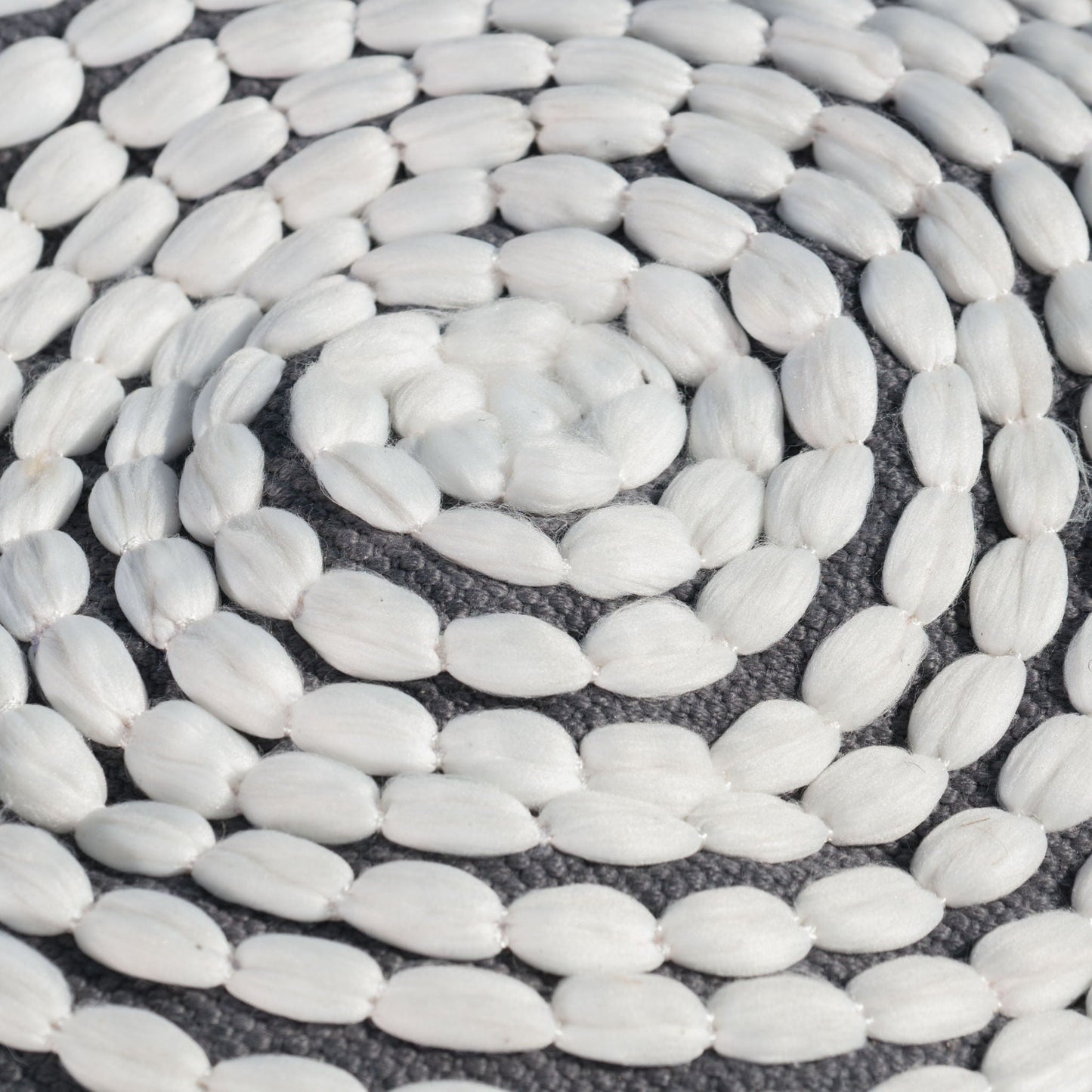 River Handcrafted Cylindrical Pouf in Water Resistant Fabric