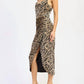 Emory Park - Gathered Midi Dress With Cowl Neck