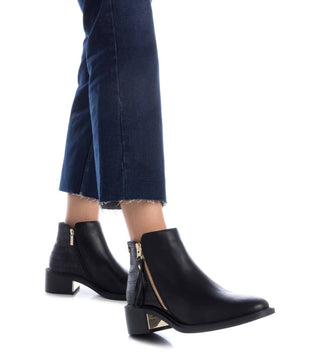 Xti - Botas de cano curto femininas de couro sintético
