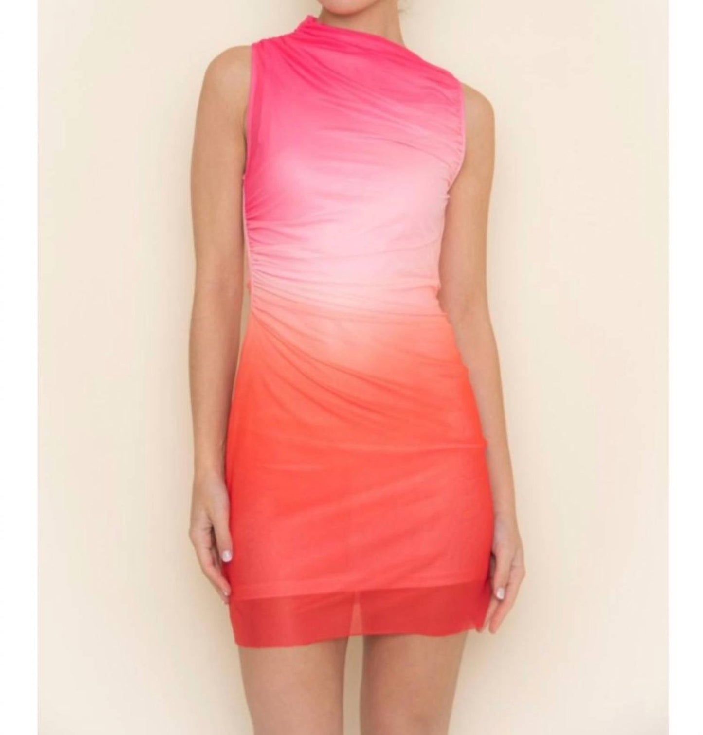 Fore Collection - Ombré Mesh Mini Dress