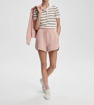 Varley - Faustine Button Stripe Neck Polo