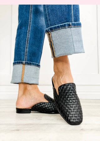 Calçados Corkys - Mulas femininas Weave It To Beaver Slip-on