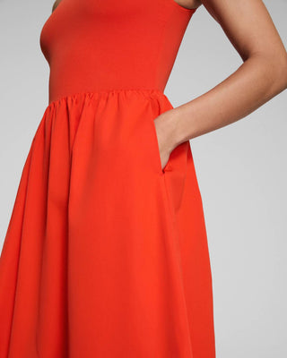 Spanx - Vestido midi com decote redondo em jersey