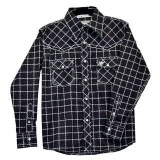 Cowboy Hardware - Camisa infantil de manga comprida com estampa farpada