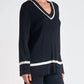 Elan - Oversized V-neck Sweater