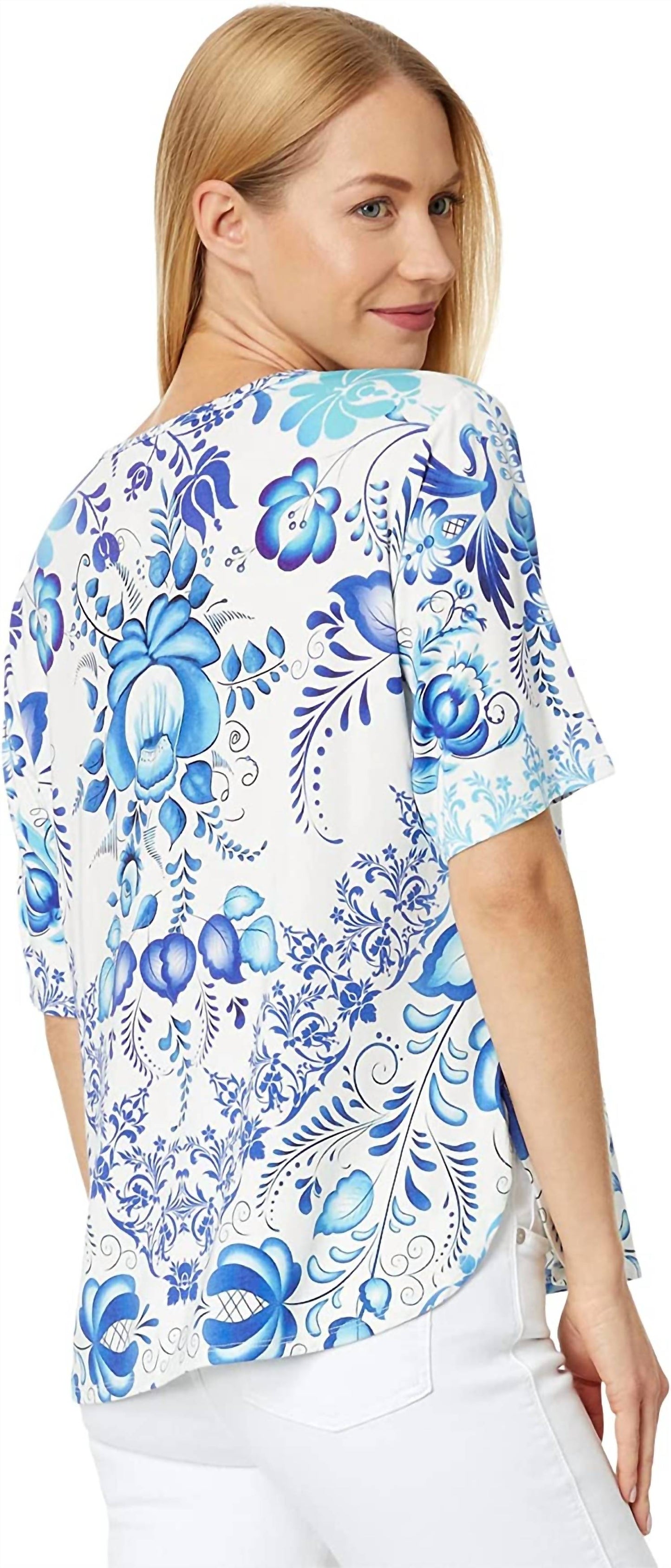 Johnny Was - Farrow Oversized Cropped Tee