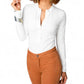 Buddylove - Ivy Henley Button Front Bodysuit