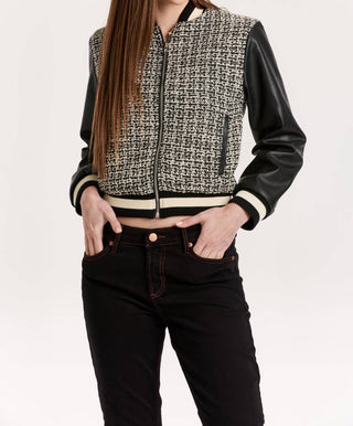Another Love - Janel Coco Tweed Bomber Jacket