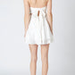 Cotton Candy - Straples Front Twist Mini Flare Dress