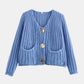 Cardigan de manga comprida com botões