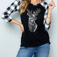 Acting Pro - Contrast Long Sleeve Deer Patch Top