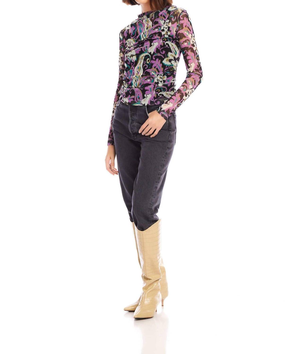 Fifteen Twenty - Khami Shirred Long Sleeve Top