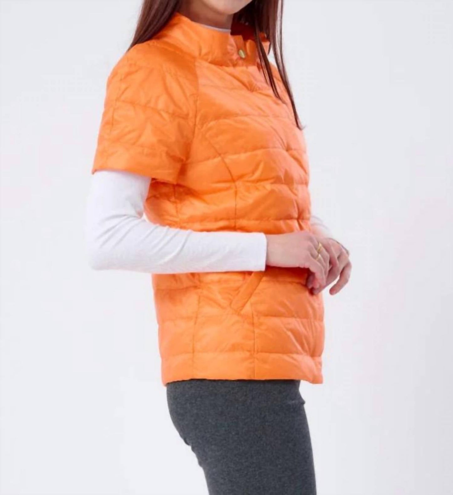 Anorak - Short Sleeve Quilted Puffer Jacket