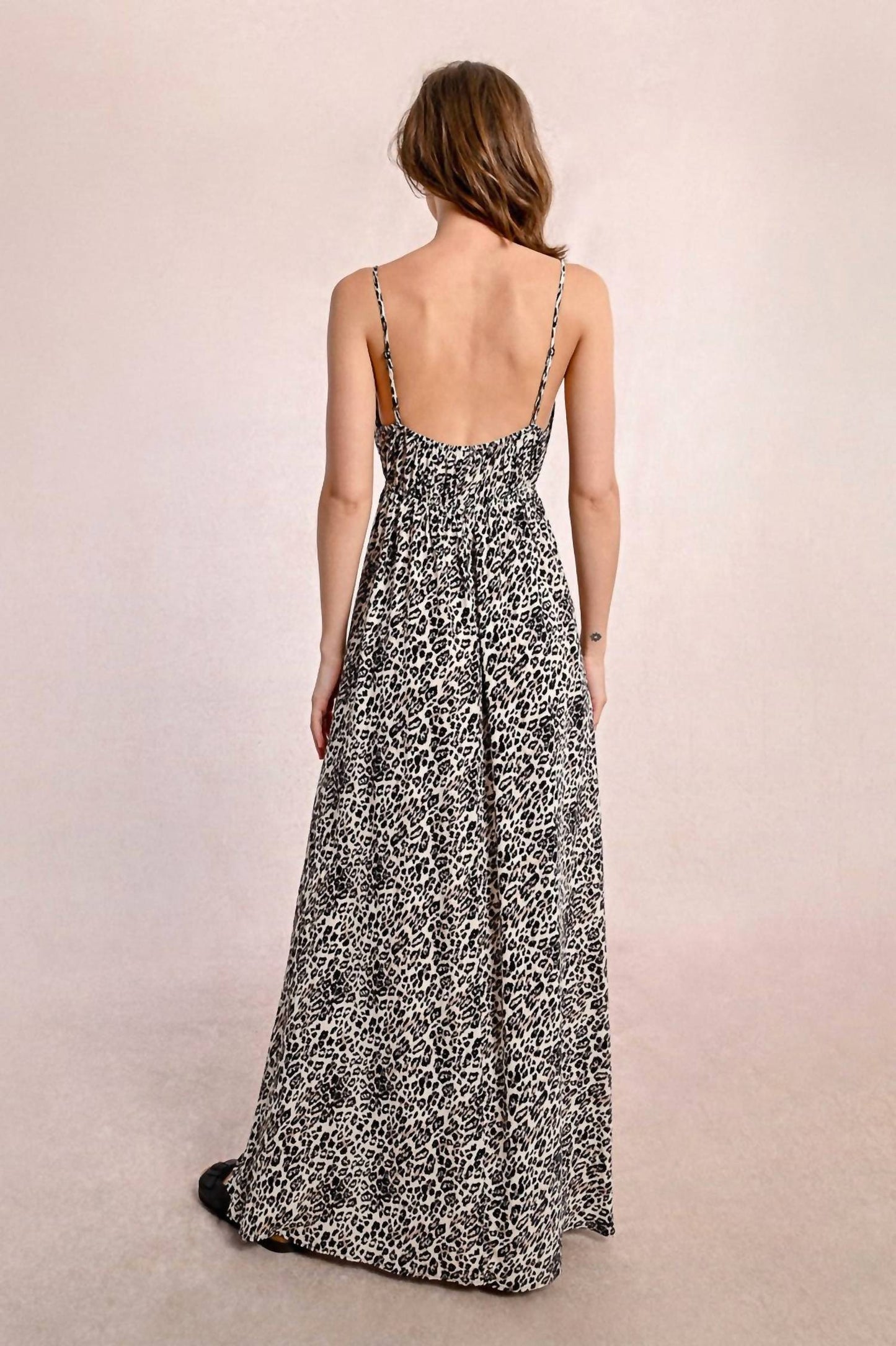 Molly Bracken - Long Leopard Print Maxi Dress