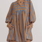 Entro - Striped Babydoll Short Dress