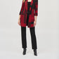 Joseph Ribkoff - Sweater Knit Patchwork Print Long Blazer