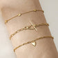 Eklexic - Women's Knot Toggle Paperclip Chain Bracelet