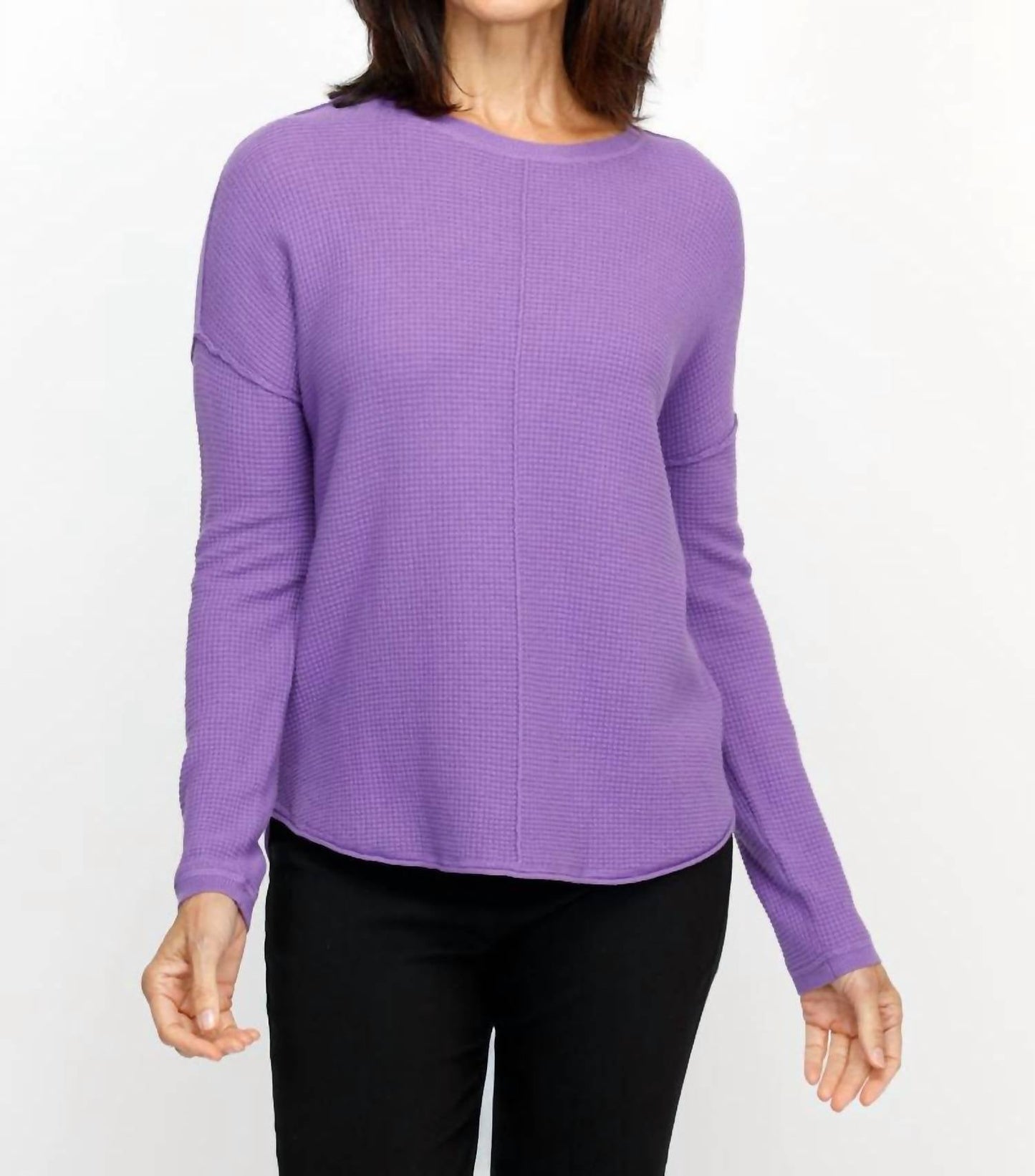 Elliott Lauren - Waffle Stitch Drop Shoulder Top