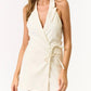 Blue Blush - Halter Wrap Romper