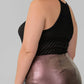 Good American - Soft Ribbed Halter Bodysuit