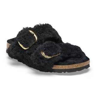 Birkenstock - Sandálias femininas Arizona Big Buckle Shearling estreitas