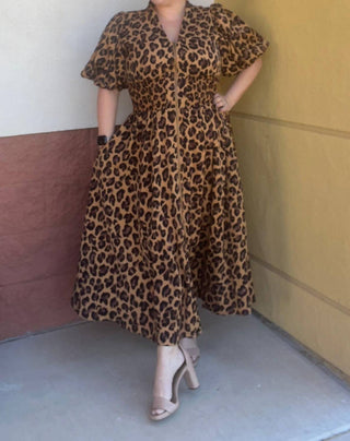 Entro - Vestido Camel com Zíper