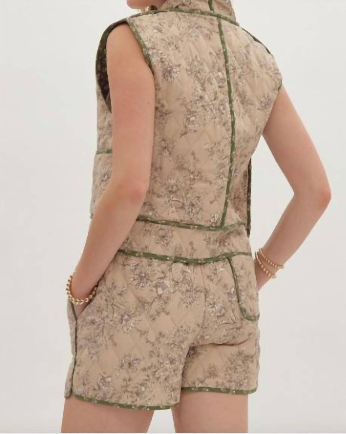 Entro - Floral Quilted Vest