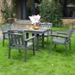 HDPE Outdoor Patio Dining Set with Table and 4 Chairs