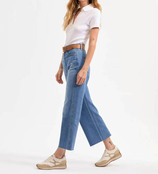 Veronica Beard - Calça jeans Taylor Cropped de cintura alta e perna larga