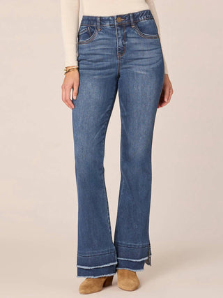 Democracia - Calça Jeans de Cintura Alta com Barra Dupla