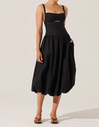 Astr - Vestido midi bolha sem mangas Jevi