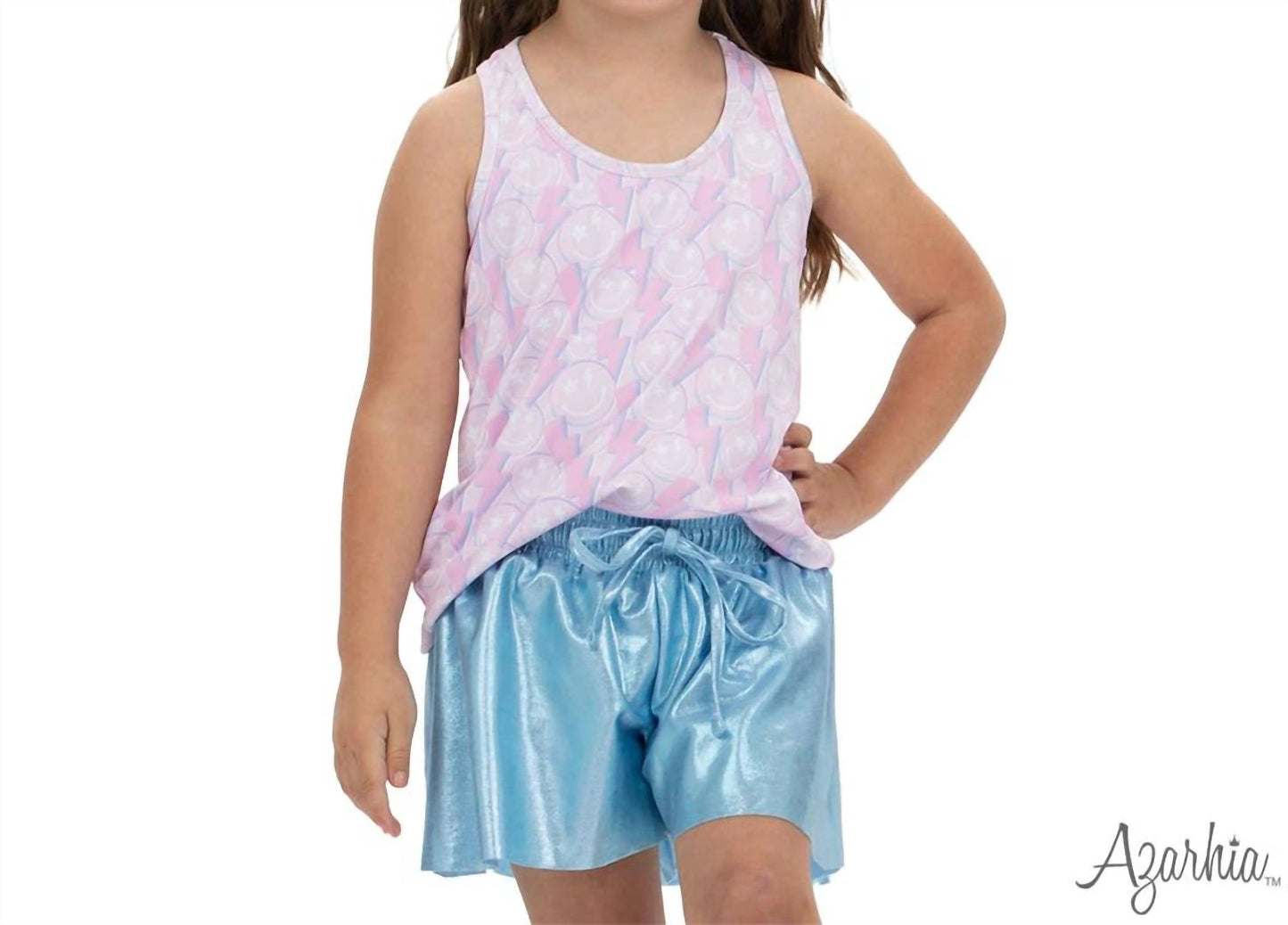Azarhia - Girls Smiley Spark Tank Top