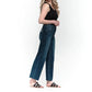 1822 Denim - Raw Hem Wide Leg Crop Jeans