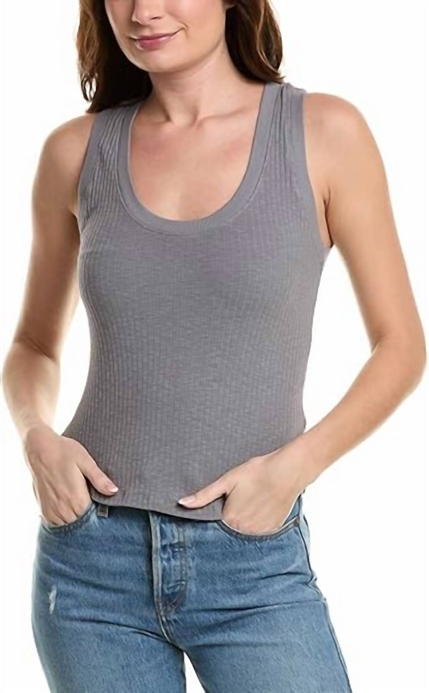 Project Social T - Suki Scoop Neck Ribtank Top