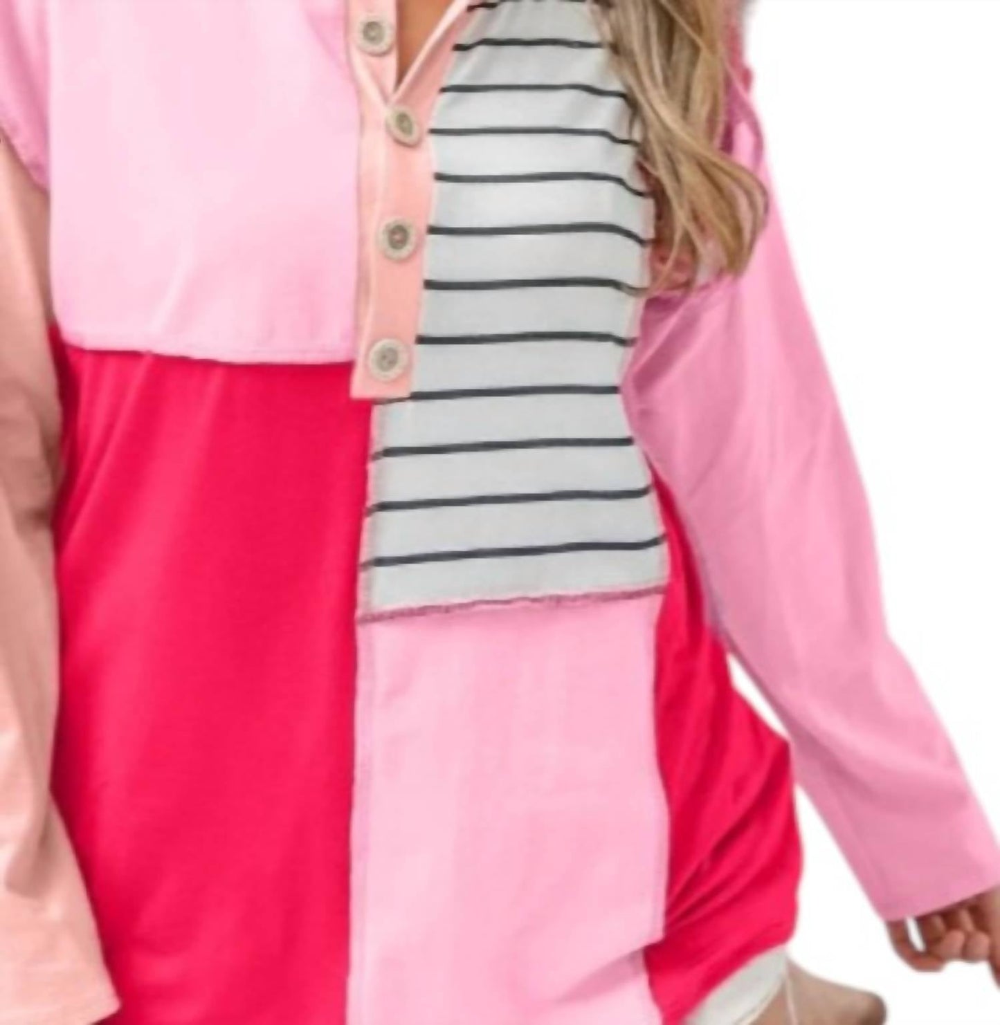 Bibi - Stitching Button Top