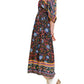 Umgee - Floral Smocked Waist Maxi Dress