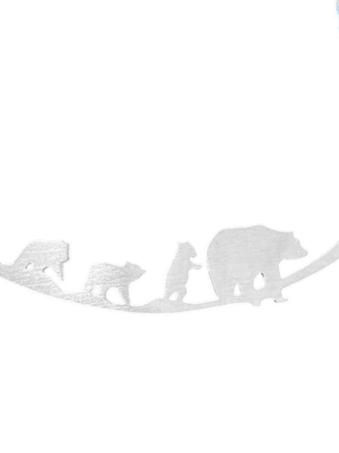 Close 2 Ur Heart - Women's Mother Bear With 3 Cubs Stainless Steel Necklace