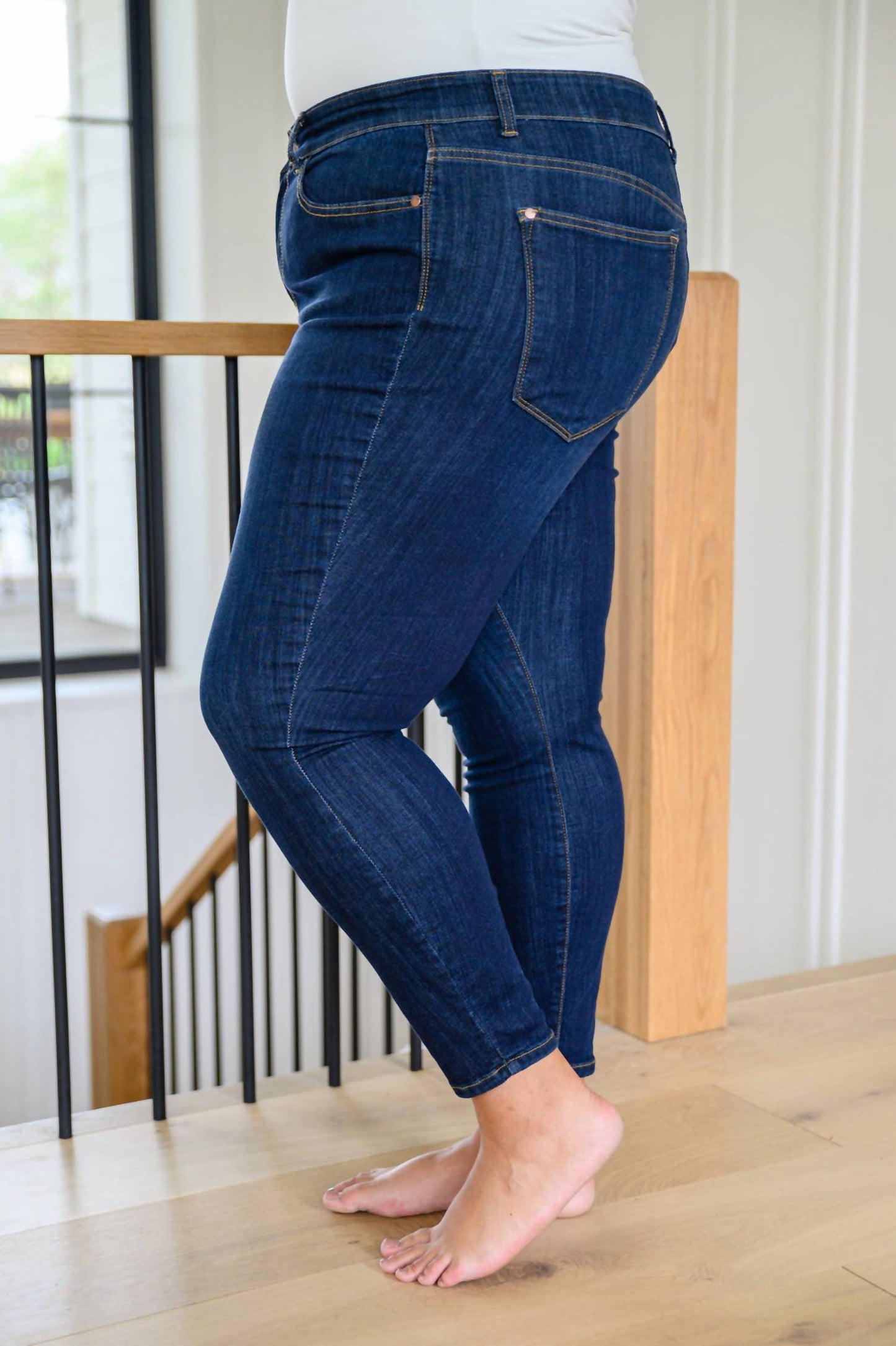 Judy Blue - Back Yoke Skinny Jeans with Phone Pocket