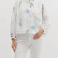 Entro - Floral Print Eyelet Top