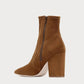 Loeffler Randall - Women's Isla Cacao Suede Slim Ankle Bootie