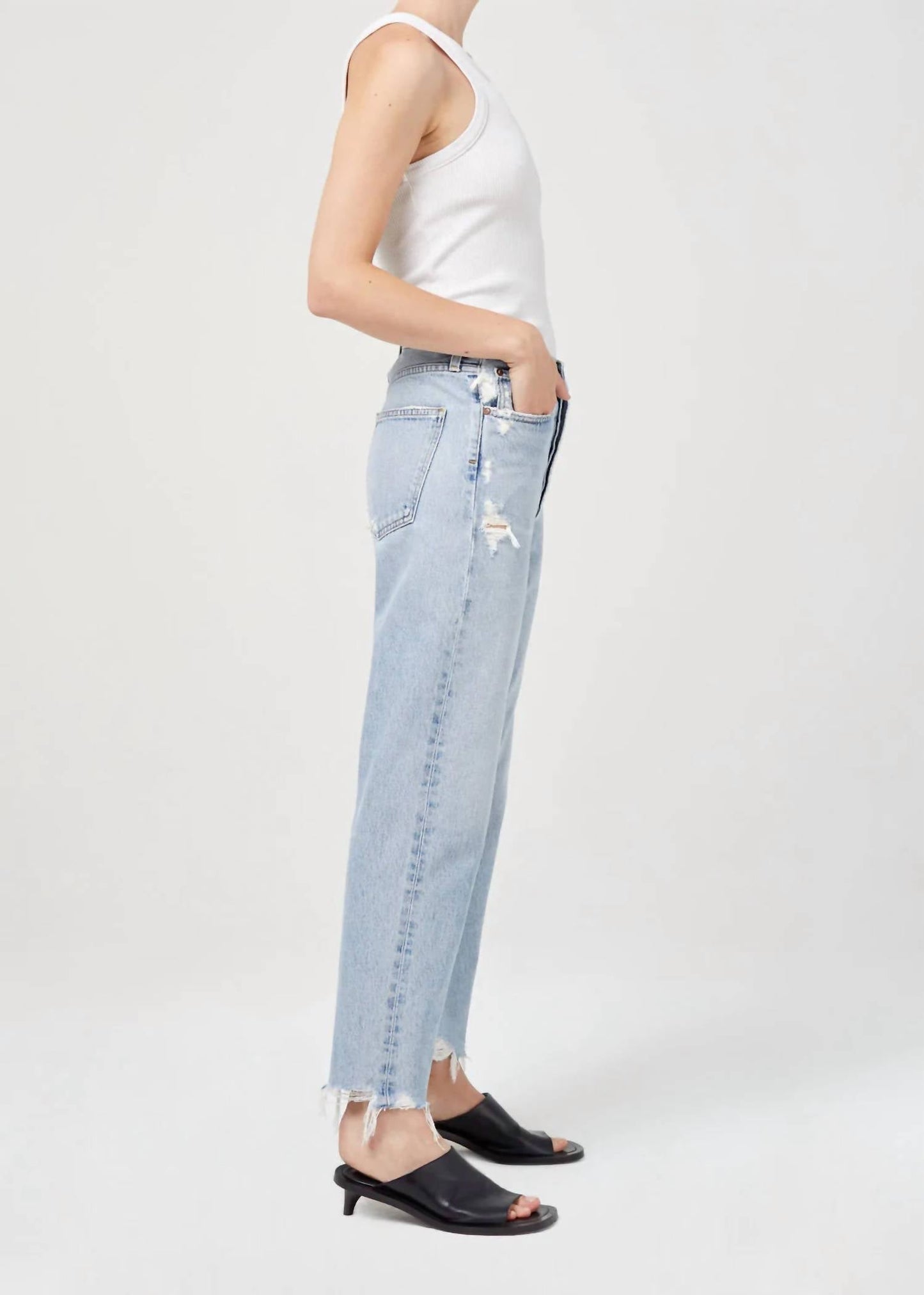 Agolde - 90's Crop Mid Rise Straight Jeans