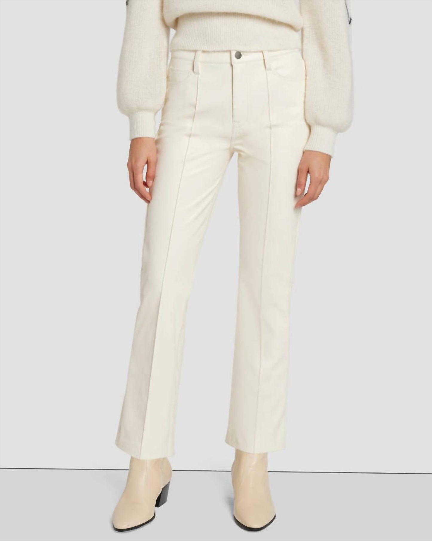 7 For All Mankind - Faux Leather High Waist Slim Kick Pants