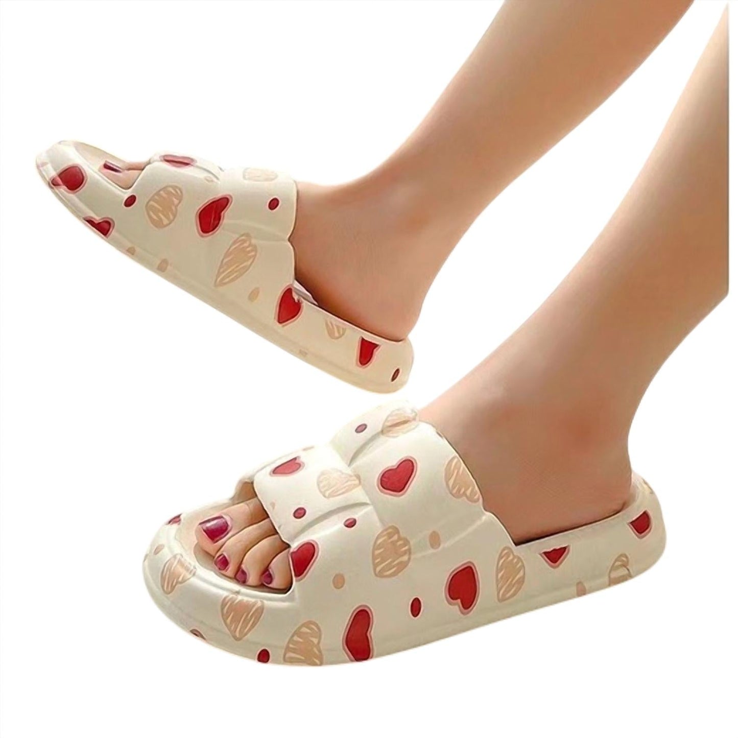 Judson & Co. - Heart Print Pillow Cushion Slides
