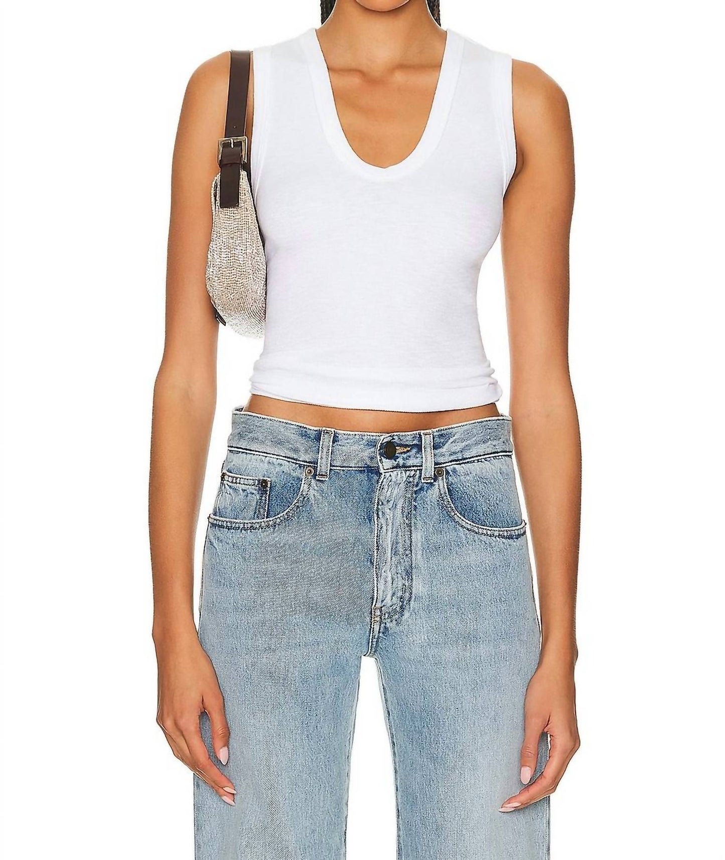 Enza Costa - Textured Rib Sleeveless U Tank